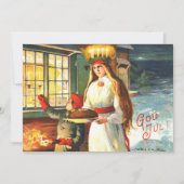 Zweeds  Lucia God Jul Vrolijk Kerstfeest Feestdagenkaart (Voorkant)