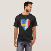 Zweeds Maltees Vlag Hart T-shirt (Voorkant volledig)