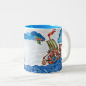 Zweeds mamma (moeder) moeder van Vikings Tweekleurige Koffiemok (Voorkant rechts)