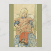  Zweeds meisje met speldenstoel Briefkaart (Voorkant)