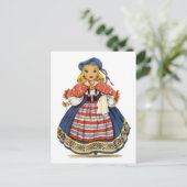 Zweeds meisje traditionele jurk Briefkaart (Staand voorkant)
