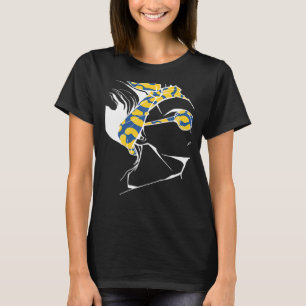 Zweeds meisje Zweden Vlag Rand Voman Sverige Count T-shirt
