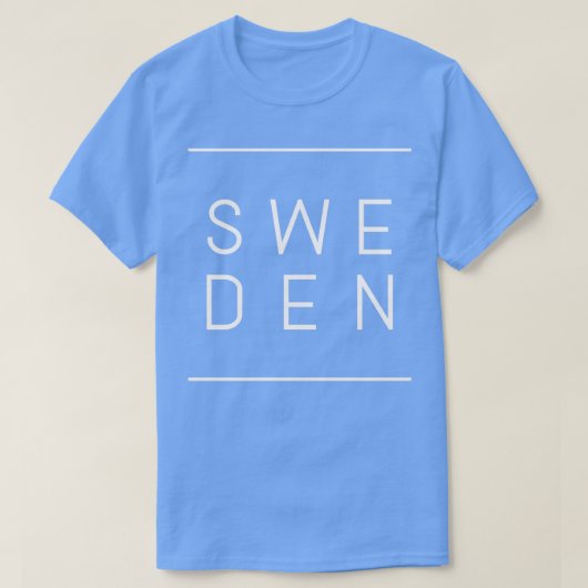 Zweeds minimalistisch ontwerp t-shirt (Design voorkant)