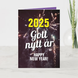 Zweeds Nieuwjaar 2025 | Verzenden via Tekst downlo Feestdagen Kaart