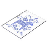 Zweeds Notitieboek voor paardenblauw en witfolk (Linkerzijde)