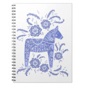 Zweeds Notitieboek voor paardenblauw en witfolk (Voorkant)