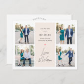 Zweeds ondertekende bruiloft bewaart het Briefkaar Briefkaart (Voorkant / Achterkant)