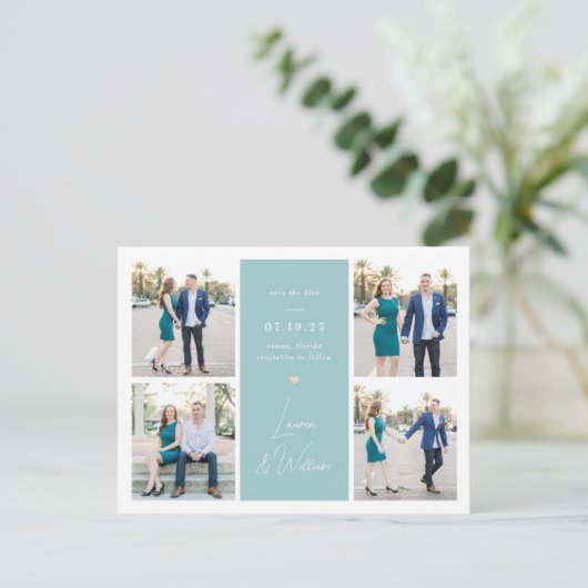 Zweeds ondertekende bruiloft bewaart het Briefkaar Briefkaart (Staand voorkant)