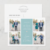 Zweeds ondertekende bruiloft bewaart het Briefkaar Briefkaart (Voorkant / Achterkant)