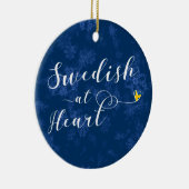 Zweeds op de dag van de hartvakantie, Zweden Keramisch Ornament (Rechts)