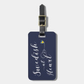 Zweeds op de Sjabloon van het Bagagelabel Heart, Z (Voorkant verticaal)