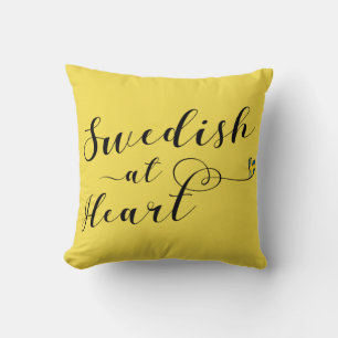 Zweeds op het heart Throw Cushion Kussen