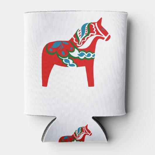 Zweeds paard Dala Horse Dalecarlian Horse Blikjeskoeler (Voorkant)