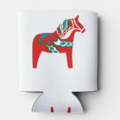 Zweeds paard Dala Horse Dalecarlian Horse Blikjeskoeler (Achterkant)