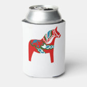 Zweeds paard Dala Horse Dalecarlian Horse Blikjeskoeler (Blikje Achterkant)