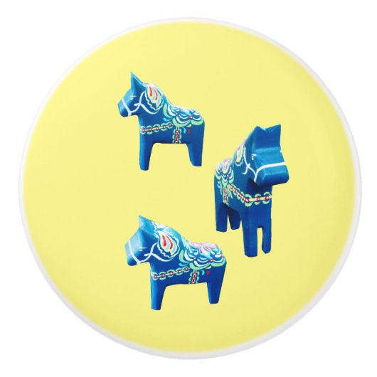 Zweeds paard: keramische knop (Voorkant)