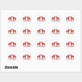 Zweeds paard Valkommen Ronde Sticker (Vel)