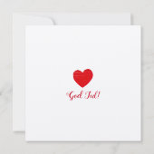 Zweeds Prettig jul! Red Heart Persoonlijk Kaart (Achterkant)