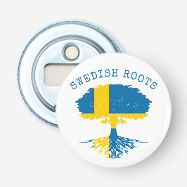 Zweeds Roots Flag Button Flesopener