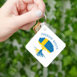 Zweeds Roots Flag Sleutelhanger
