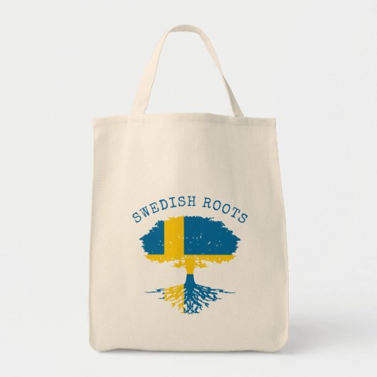 Zweeds Roots Flag Tote Bag (Voorkant)