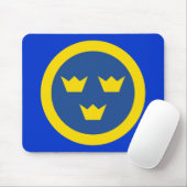 Zweeds Roundel Mousepad Muismat (Met muis)
