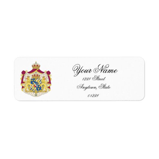 Zweeds Royalty-personaliseren Etiket (Voorkant)