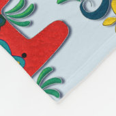 Zweeds Scandinavian Dala Horse Large Pattern Fleece Deken (Hoek)