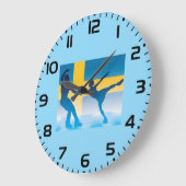 Zweeds schaatsduo Silhouette Grote Klok (Hoek)