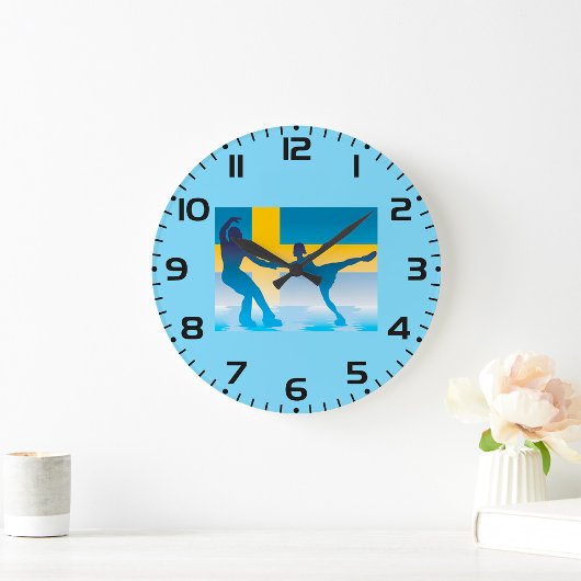 Zweeds schaatsduo Silhouette Grote Klok