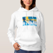 Zweeds schaatsduo Silhouette Hoodie (Voorkant)