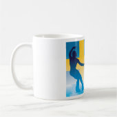 Zweeds schaatsduo Silhouette Koffiemok (Links)