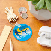 Zweeds schaatsduo Silhouette Sleutelhanger