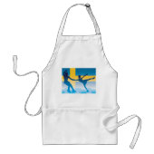 Zweeds schaatsduo Silhouette Standaard Schort (Voorkant)