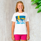 Zweeds schaatsduo Silhouette T-shirt