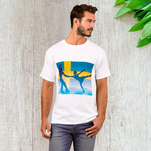 Zweeds schaatsduo Silhouette T-shirt