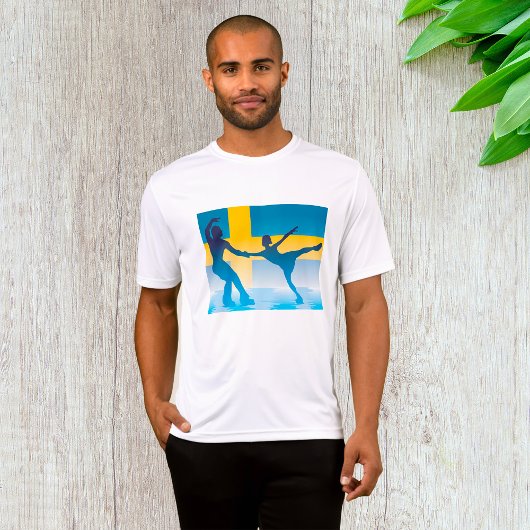 Zweeds schaatsduo Silhouette T-shirt