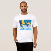 Zweeds schaatsduo Silhouette T-shirt (Voorkant volledig)
