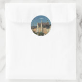 Zweeds stadsgezicht ronde sticker (Tas)