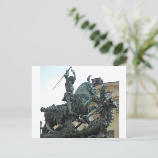 Zweeds standbeeld briefkaart (Staand voorkant)