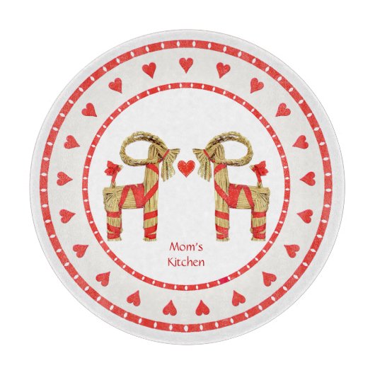 Zweeds Stringentuin en hart op maat Snijplank (Voorkant)