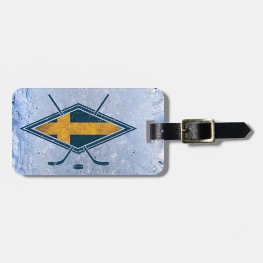 Zweeds Sverige Ice Hockey Bagagelabel (Voorkant horizontaal)