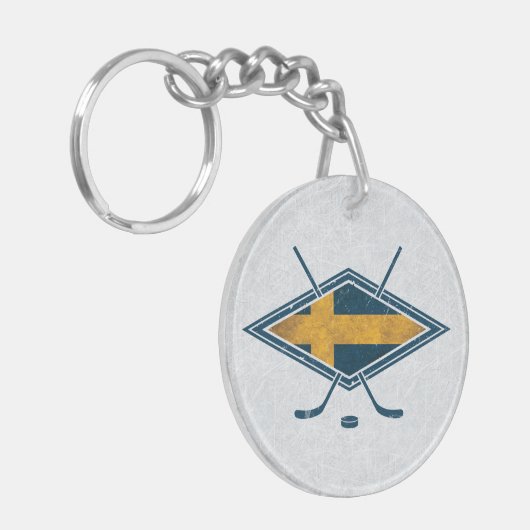 Zweeds Sverige Ice Hockey Zweden Sleutelhanger (Voorkant Links)