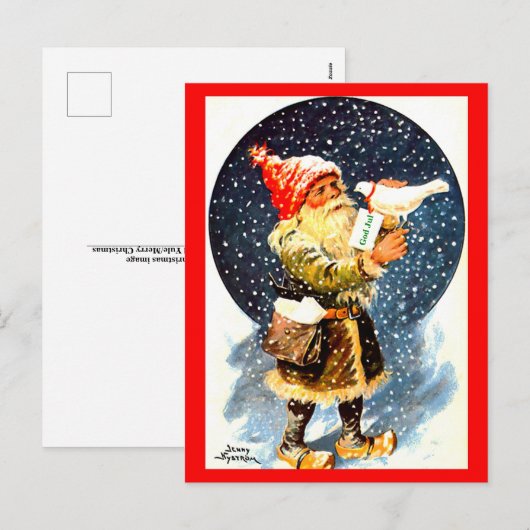 Zweeds Tomte Christmas Gnome Briefkaart (Voorkant / Achterkant)
