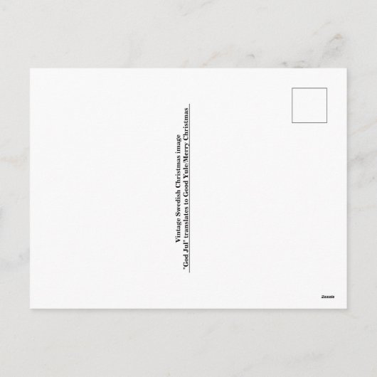  Zweeds Tomte Christmas Gnome Briefkaart (Achterkant)