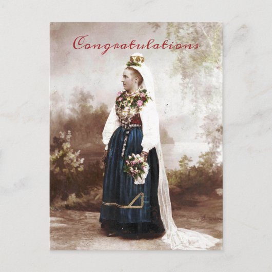  Zweeds Traditioneel Dalecarlia Bruiloft Briefkaart (Voorkant)