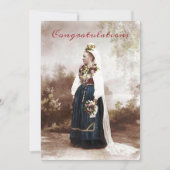 Zweeds Traditioneel Dalecarlia Bruiloft Notitiekaartje (Voorkant)