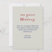 Zweeds Traditioneel Dalecarlia Bruiloft Notitiekaartje (Achterkant)