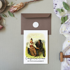 Zweeds Traditioneel Dalecarlia Verloving Kaart