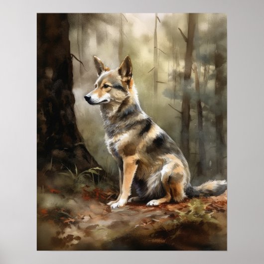 Zweeds Vallhund Dog Art Print Poster (Voorkant)